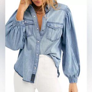 Free People denim shirt